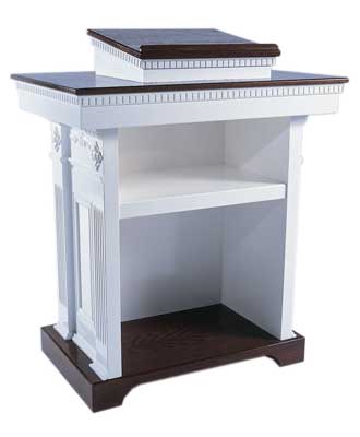 TSP-620 Colonial Style Pedestal Church Pulpit back view