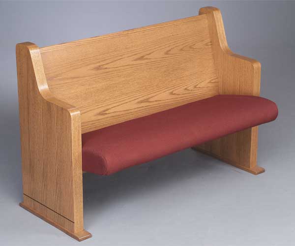 No. 940 Sedilia - Clergy Pew with wood back and padded seat